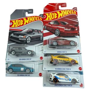 HOT WHEELS - FULL SET of 5, Honda Civics
